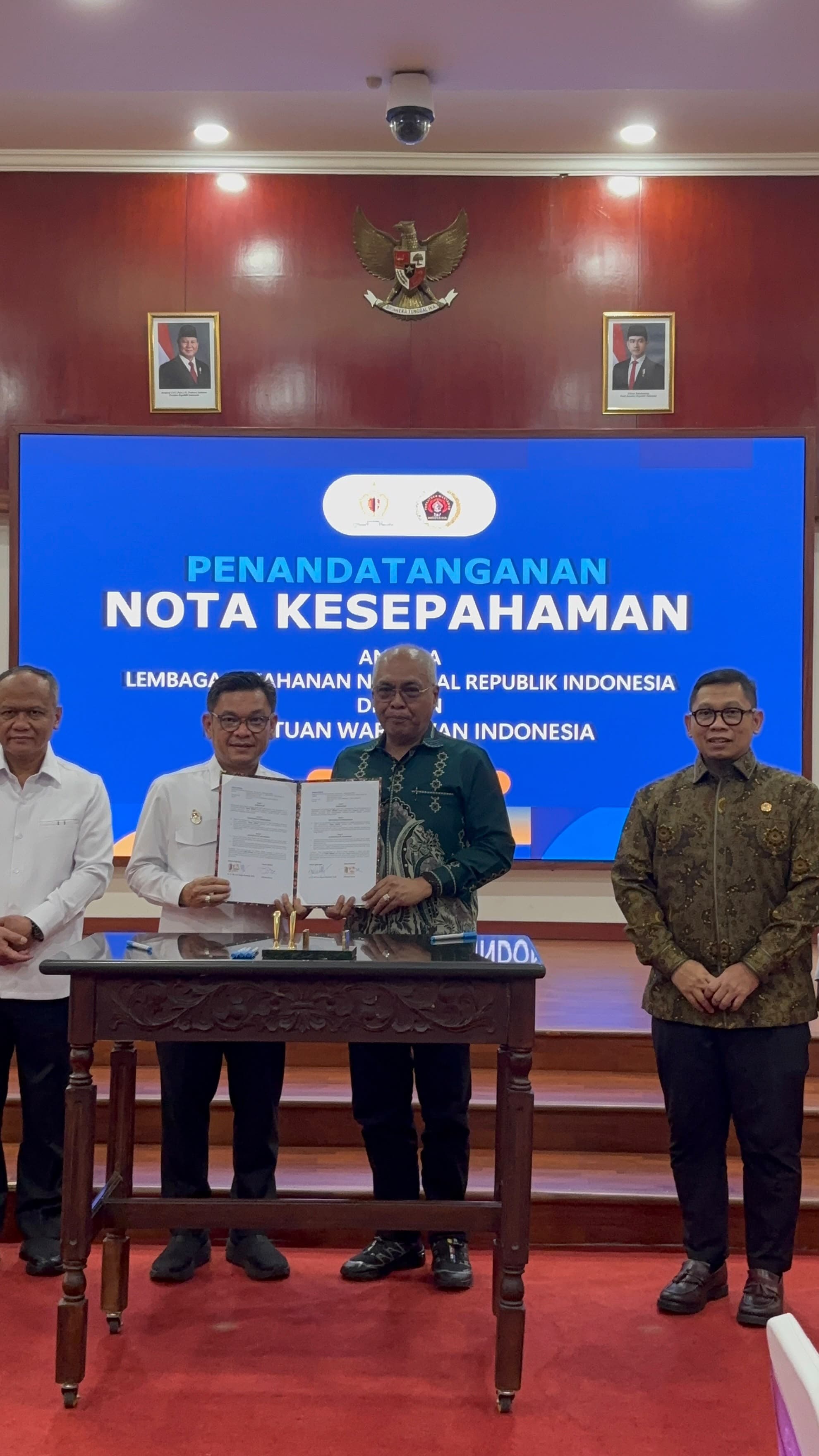 Menjaga Ketahanan Nasional, PWI dan Lemhannas Teken MoU