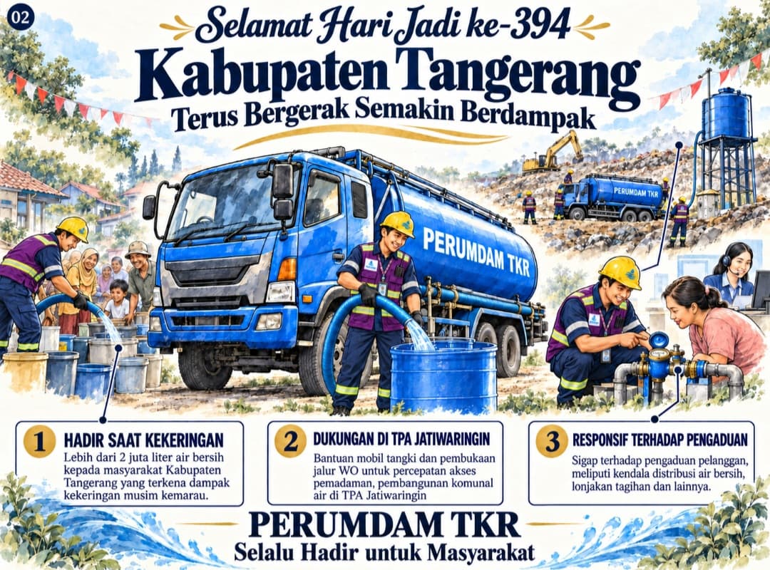 Untuk Kabupaten Tangerang Semakin Gemilang, PERUMDAM TKR Terus Bergerak dan Memberikan Manfaat