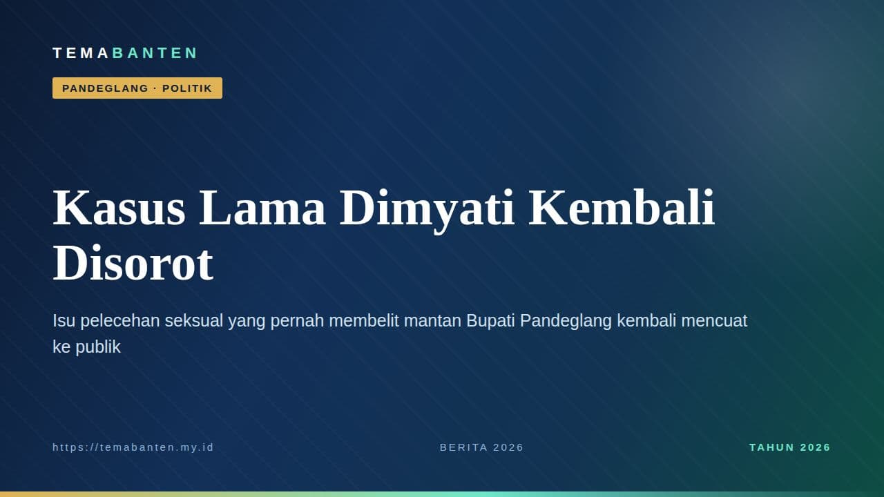 Ditanya Isu Pelecehan Seksual, Kasus Lama Dimyati Kembali Disorot